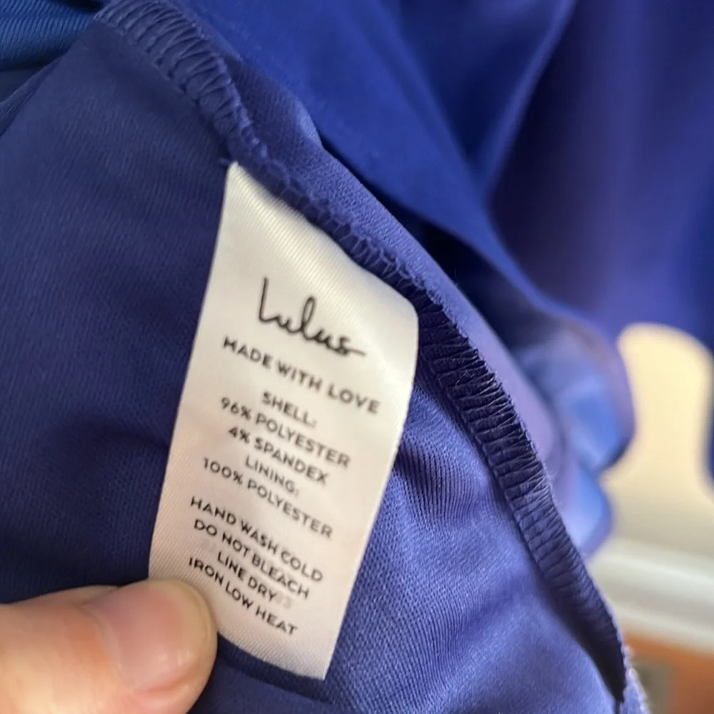 NWT Lulu's Midi Dress Blue Size Small - Picture 5 of 7